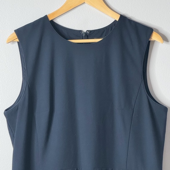 Ann Taylor Shift Dress Sheath Dress Navy Blue Sleeveless Zip Back Carer Work 16 - Picture 3 of 10